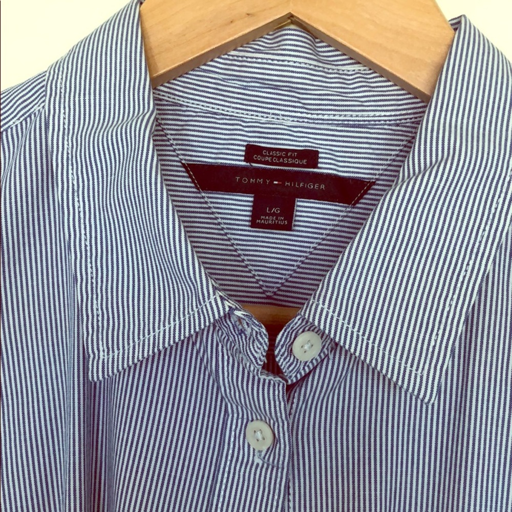 Striped button down